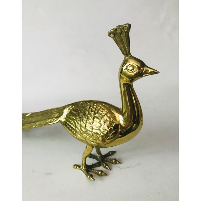 Vintage Brass Peacock Figurine Chairish