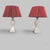 White Vintage Marble Table Lamps, 1920, Set of 2 For Sale - Image 8 of 8