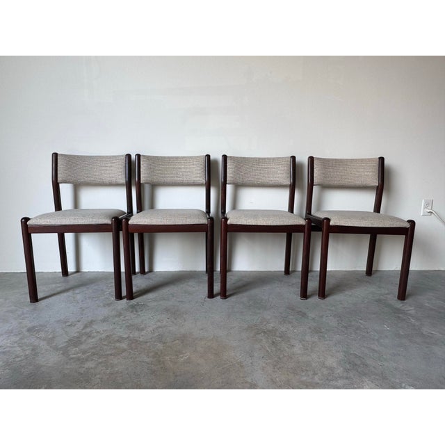 Mid-Century Modern Mid-Century Danish Modern j.l. Møller–Højbjerg Rosewood Dining Chairs – Set of 6, Denmark For Sale - Image 3 of 12