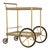 French French Vintage Brass & Glass Trolley Serving Cart For Sale - Image 3 of 11