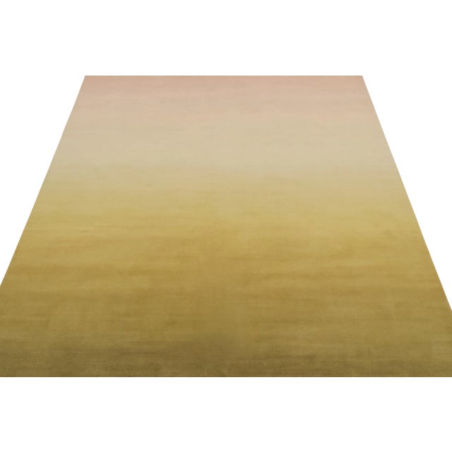 Rug & Kilim’s Contemporary Ombre Rug in Pink and Chartreuse Tones ...