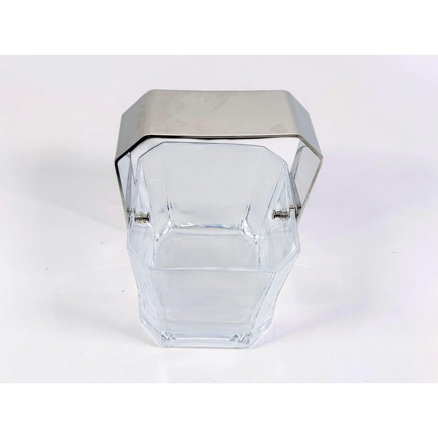 Silver Crystal Ice Bucket by Cini Boeri for Arnolfo Di Cambio, 1970s For Sale - Image 8 of 11