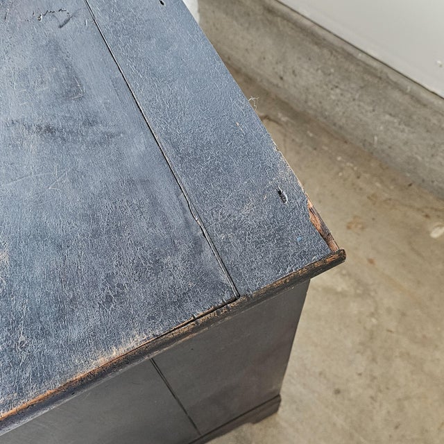 Wood Antique Ebonized Pine Chest of Drawers - Circa 1830 For Sale - Image 7 of 16