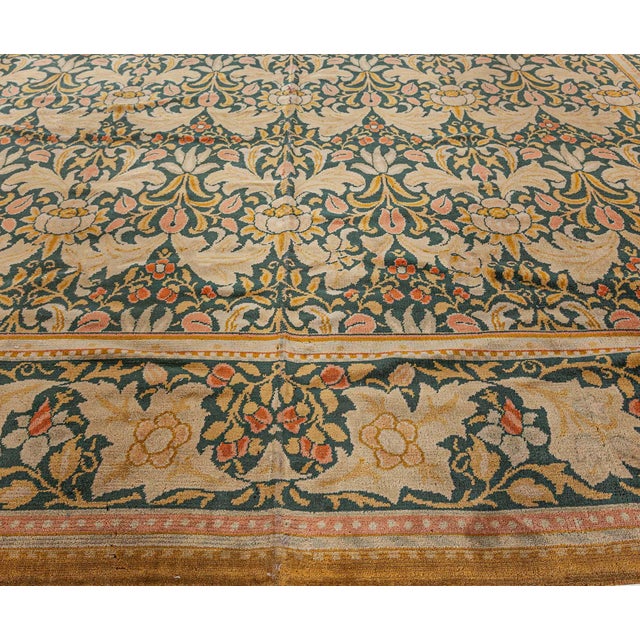 Doris Leslie Blau Vintage 1930s William Morris Botanic Rug For Sale - Image 4 of 8