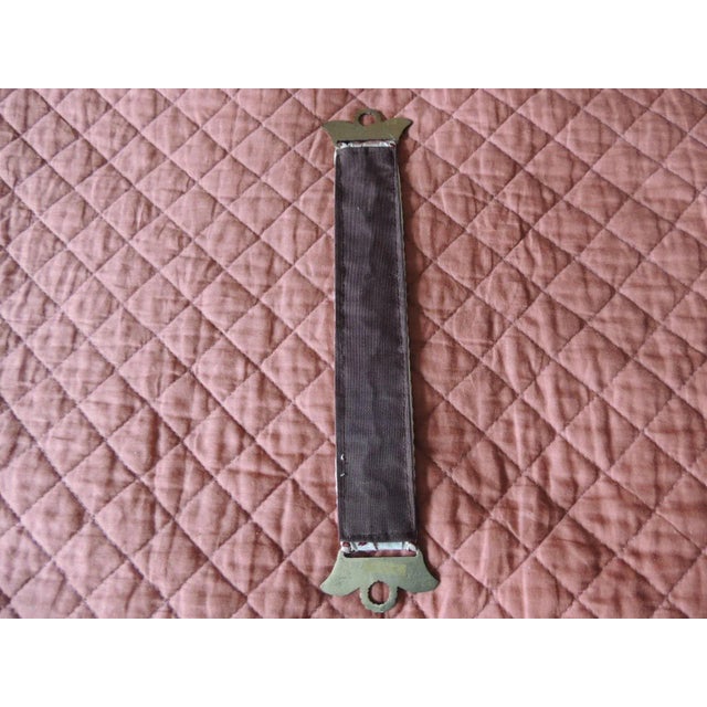 Vintage Miniature Embroidered Bell Pull With Brass Ornaments For Sale In Tampa - Image 6 of 7