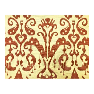 Reversible Kravet Design Natchez Sienna Brown 26717-616 Water Stain Resistant Rusty Brown Golden Beige Ikat Upholstery Drapery Fabric