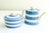 Late 20th Century Handmade in England Striped Stonware Cornishware Teapot/Butter Dish For Sale - Image 5 of 9