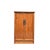 Wood Vintage Chinese Natural Wood Pattern Light Brown Armoire Wardrobe Cabinet For Sale - Image 7 of 8