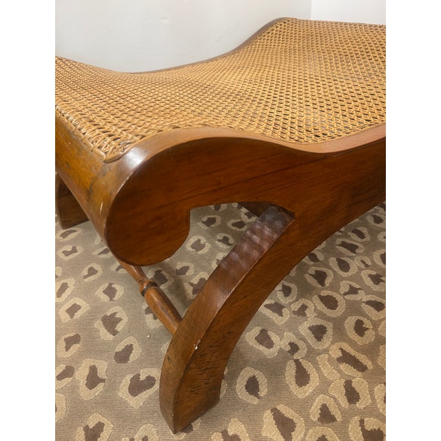 rBauer International Inc. British Colonial Style Hand Cane Ottoman For Sale - Image 10 of 12