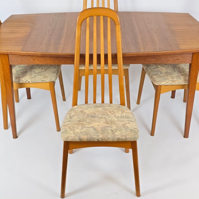 1970s Benny Linden Danish Modern Teak 5 Pc Dining Set For Sale - Image 4 of 10
