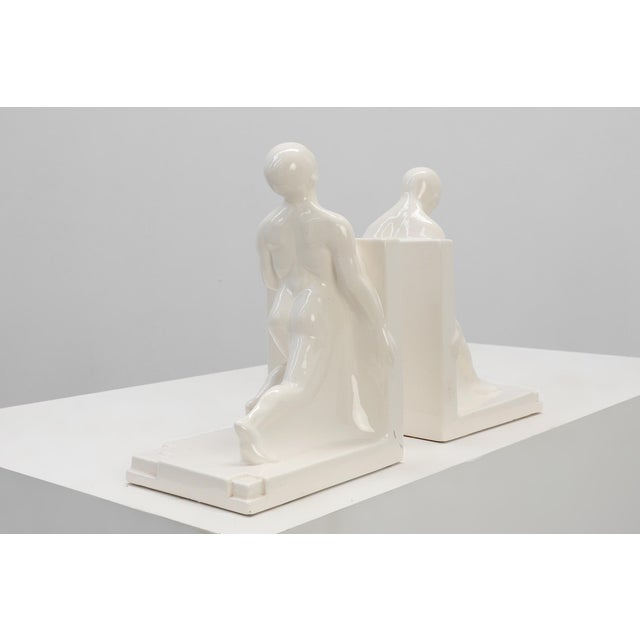 Ceramic Bookends by Godofridus Boonekamp for Plateelbakkerij Schoonhoven, 1920, Set of 2 For Sale - Image 6 of 15