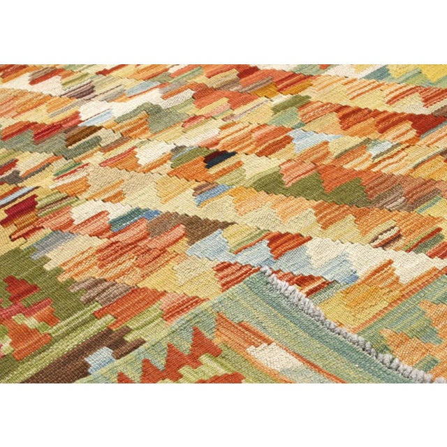Contemporary Afghan Maimana Kilim Rug For Sale - Image 4 of 6