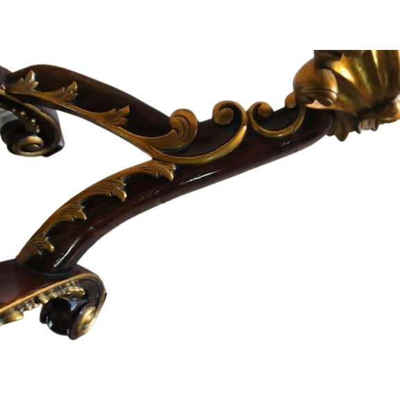 2010s Italian Gold Filigree Console Table For Sale - Image 5 of 7