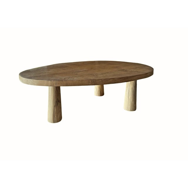 Sculptural Teak Wood Table, Modern Organic, Stunning Wood Textures For Sale - Image 4 of 6