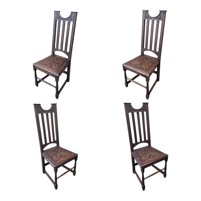 Antique Dutch Dining Chairs Set of 4 Chairish