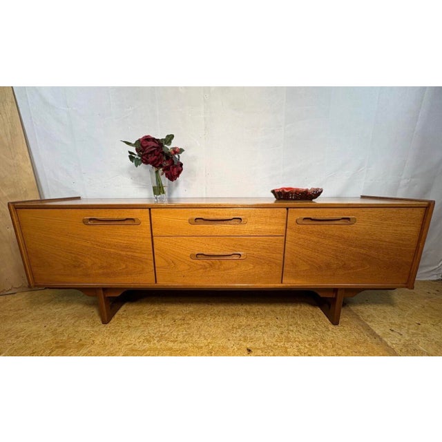 Mid-Century Modern Vintage Scandinavian Danish Portwood Teak Sideboard, 1960s For Sale - Image 3 of 11