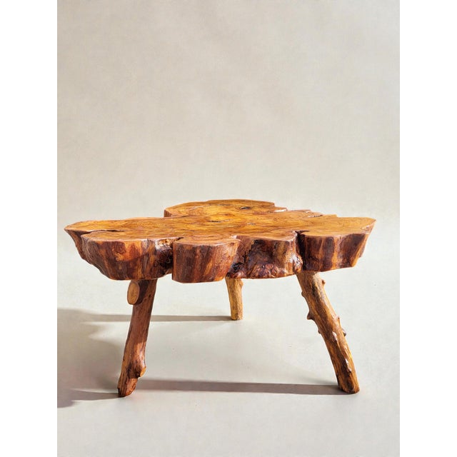 Brown Vintage Brutalist Coffee Table, 1960s For Sale - Image 8 of 8