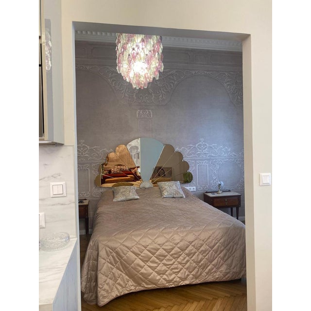 Mid-Century Pink Amethyst and Clear Poliedri Chandelier, 1960 For Sale - Image 4 of 14