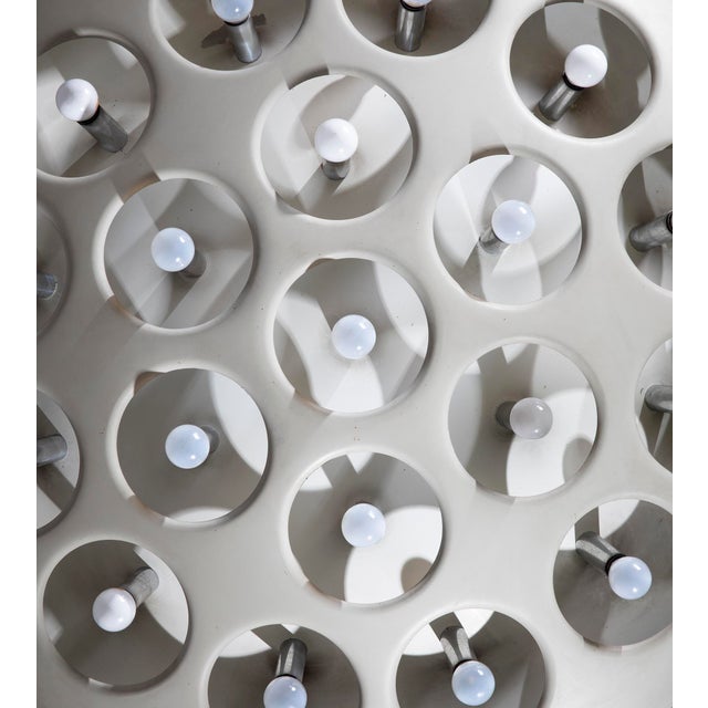 Large Vintage Model CP3529 Chandelier in White Lacquered Aluminum from Stilnovo, Italy, 1960s For Sale - Image 6 of 10