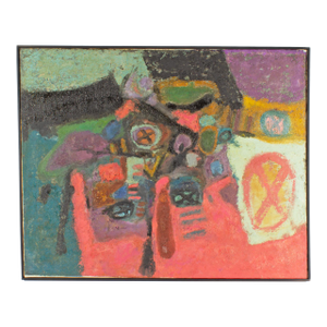 Abstract Oil on Canvas Painting by Sidney Smiley