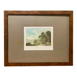 Chillon Castle on Lake Geneva, Switzerland Mid 20th Century Lithograph Print