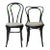 Pair of Painted Bentwood Chairs With Upholstery For Sale