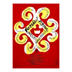 1992 Czech Festival Poster, Folklore Festival in Pardubice (Josef Flejsar)