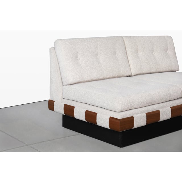 Vintage Walnut Sectional Sofa by Adrian Pearsall for Craft Associates For Sale In Los Angeles - Image 6 of 14