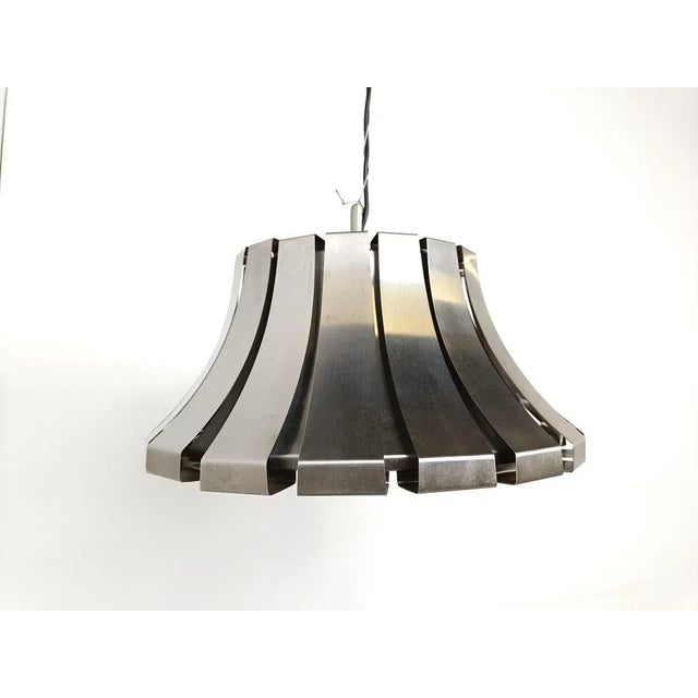 1970s Mid-Century Steel Suspension Lamp by E. Martinelli for Martinelli Luce, 1970s For Sale - Image 5 of 9