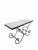 Black Mid 20th Century Hollywood Regency Stone Top Table With Sculptural Wrought Iron Scroll Base For Sale - Image 8 of 8
