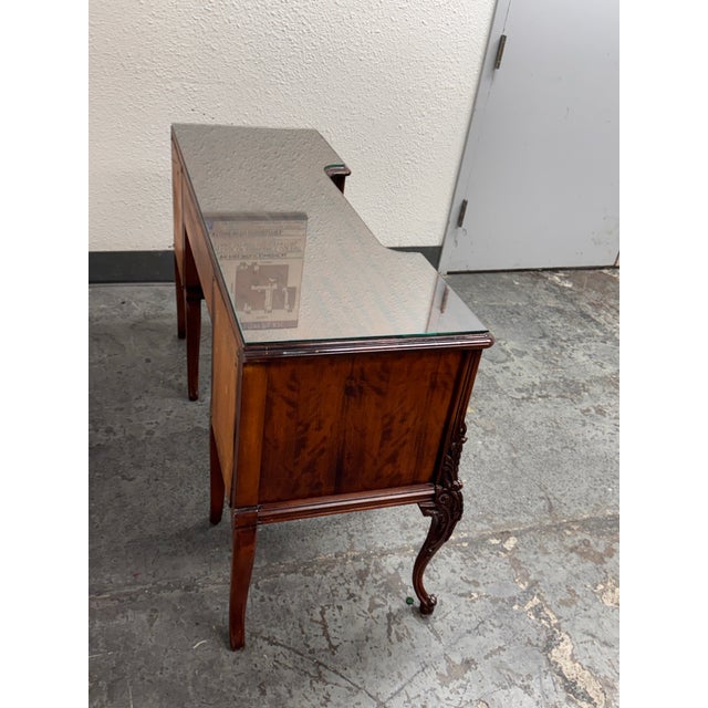 American Tiger Mahogany Desk/Vanity, Circa 1920's For Sale In San Francisco - Image 6 of 12