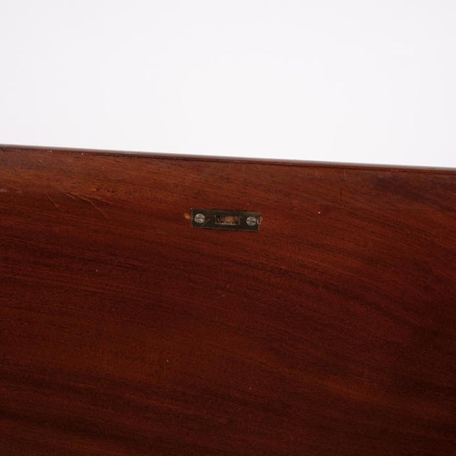 Mahogany Lamp Table or Sewing Table with Brass Lock and Tapered Legs, 1920 For Sale - Image 10 of 15
