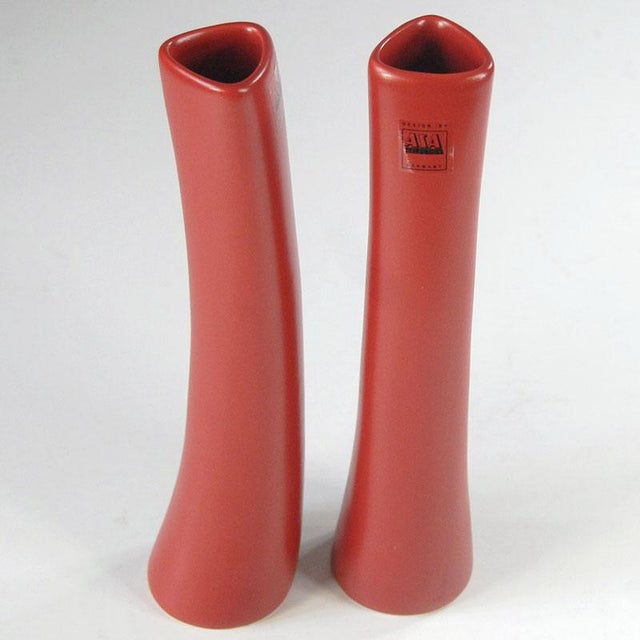 Vintage German Ceramic Vases from Asa, 1980s, Set of 2 For Sale - Image 6 of 9