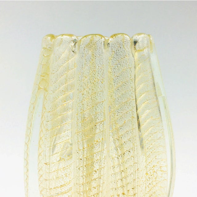 Barovier & Toso Cordonato d'Oro Glass Vase Murano, Italy, 1950s For Sale - Image 6 of 9