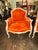 French Pair of Large Vintage French Louis XV Painted Bergeres For Sale - Image 3 of 10