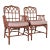 1980’s Pair McGuire Rattan Cathedral Arm Side Chairs For Sale