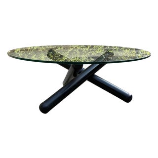 1970s Baughman "Jax" Black Chrome Coffee Table For Sale