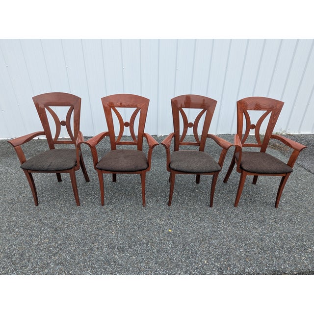 Set of Four Handmade Mid-Century Modern Italian Dining