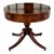 Grand Vintage Regency Drum Table – Mahogany Finish Library & Living Room Accent For Sale