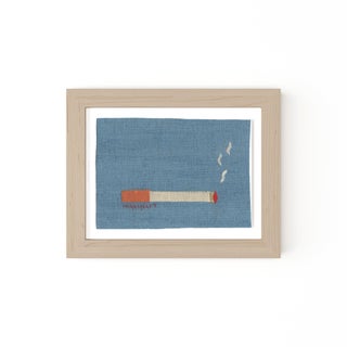 Mildred the Rust Cigarette by Willa Heart in Natural Frame, Mini Art Print For Sale