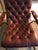 Mid-Century Modern Vintage Mid Century Lee Woodard Leather and Brass Rocking Chair For Sale - Image 3 of 6