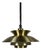 Danish Brushed Aluminium Pendant Lamp, 1970s For Sale