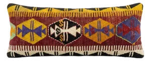 Bohemian Long Turkish Kilim Bedding Pillow Cover 14'' X 35''
