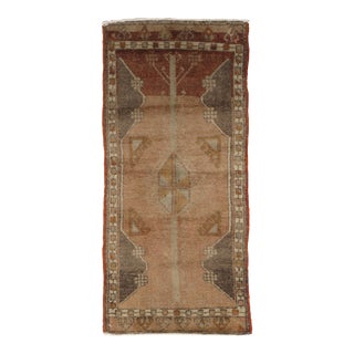 1950s Vintage Turkish Yastik Area Rug 1'7 X 3'8 For Sale