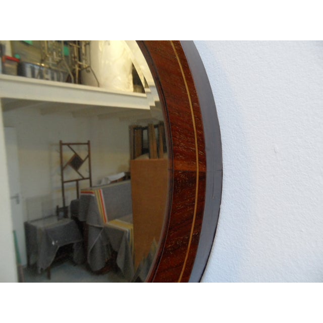Antique Oval Mirror in Mahogany, 1890s, in Very Good conditions. Designed 1890 to 1919