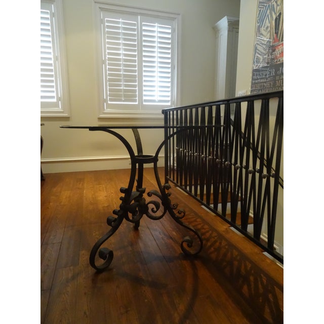 1920s Hand Wrought Iron Table For Sale - Image 4 of 6