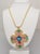 Modern 1992 Vintage Signed Napier Book Piece Pastel Cabochon Pendant Necklace For Sale - Image 3 of 9