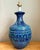Vintage Mid-Century Modern Blue Glazed Ceramic Lamp For Sale - Image 12 of 12