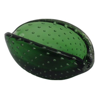 Green Sommerso Murano Glass Ashtray, Italy, 1960s For Sale