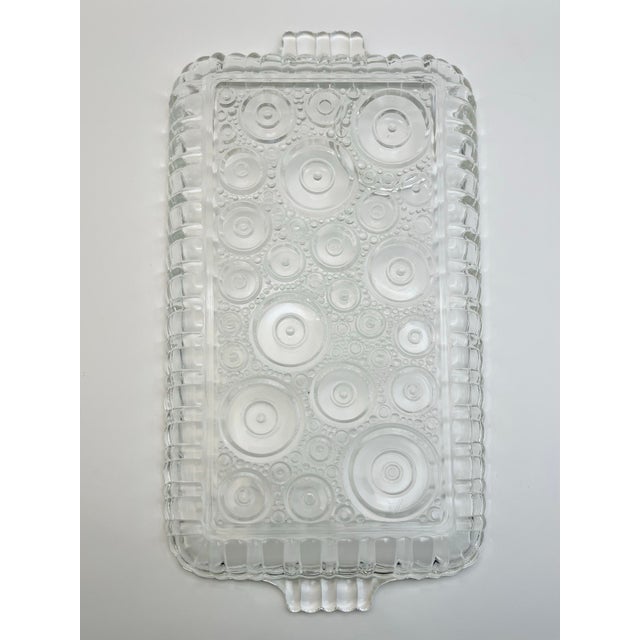 Glass 1950s Anchor Hocking “Colonial” Snack Tray For Sale - Image 7 of 9